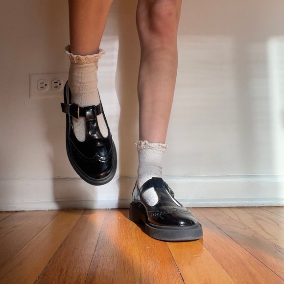 Chunky Black Women's Loafers - Picture 1 of 5